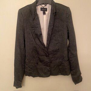 MANGO  - NOTCH COLLAR  MINI RIBBED BLAZER